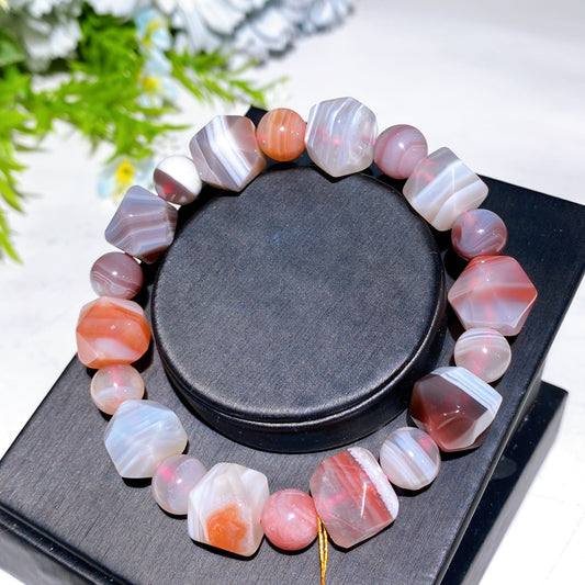 Faceted Polygon Natural Botswana Bracelet Crystal Healing Bulk Wholesale