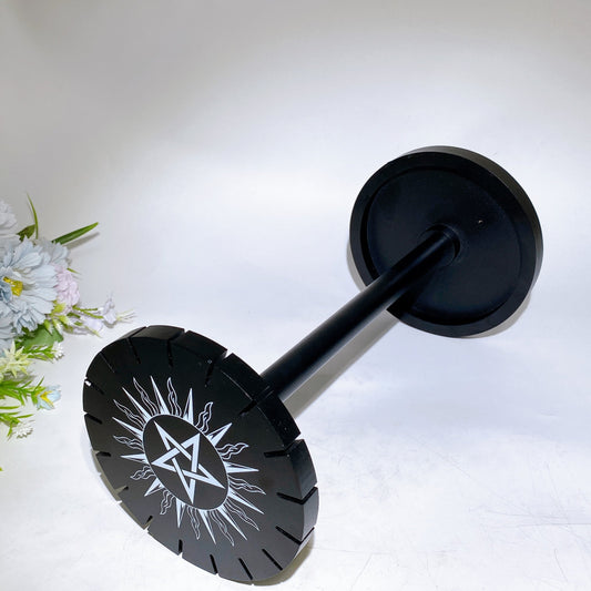 Black Wooden Pedulum Display Stand Crystal Healing Bulk Wholesale