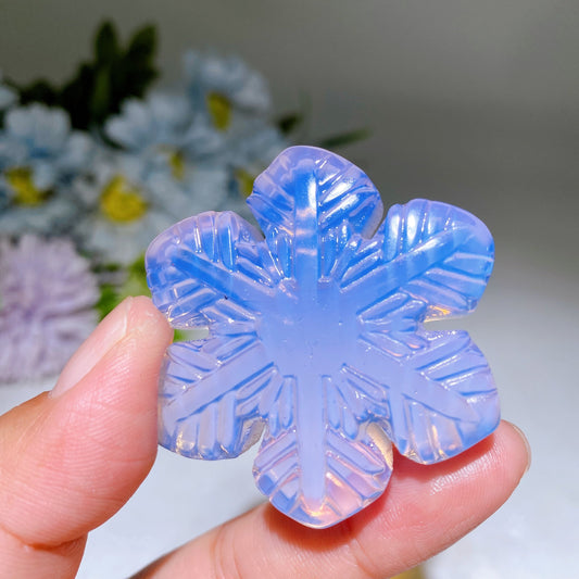 1.9" Opalite Snowflake Carving Crystal Healing Bulk Wholesale