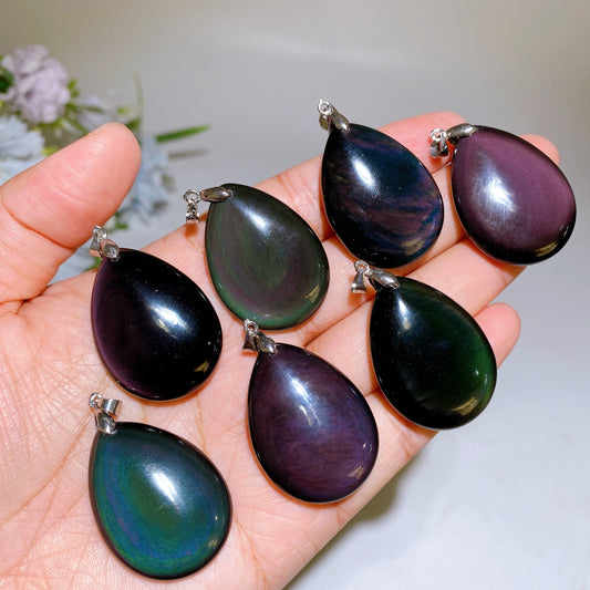 Rainbow Obsidian Drop Pendant Crystal Healing Bulk Wholesale