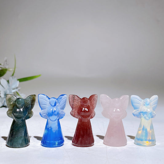 1.5" Crystal Angel Carving Crystal Healing Bulk Wholesale