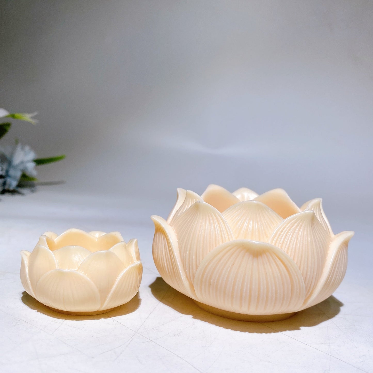 Ivory Nut Guanyin Lotus Flower Stand Carving Crystal Healing Bulk Wholesale