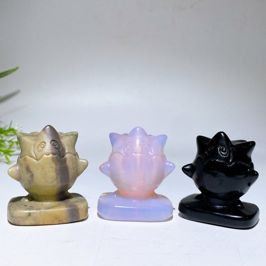2.0" Crystal Togepi Pokemon Carving Crystal Healing Bulk Wholesale