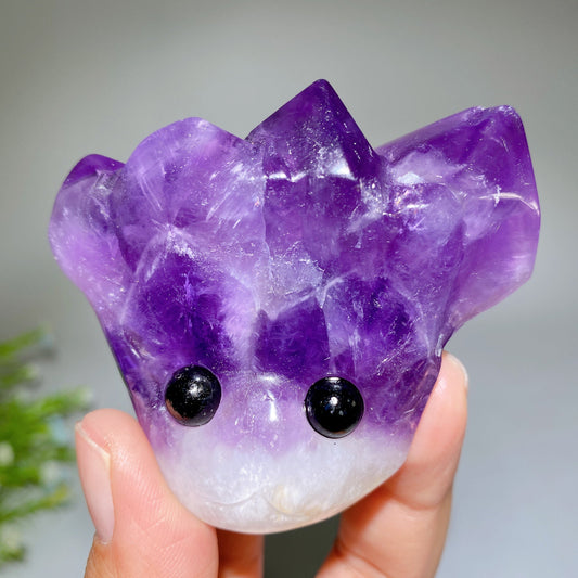 2.1"-2.7" Amethyst Clusters Groot Head Free Form Crystal Healing Bulk Wholesale