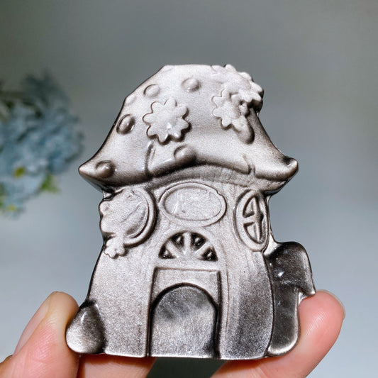 2.8" Mushroom House Carving Crystal Healing Bulk Wholesale