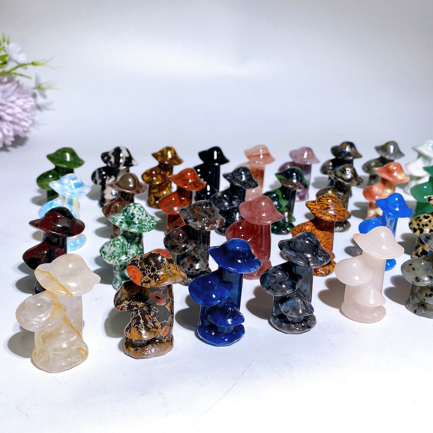 1.6" Crystal Mushroom Carving Crystal Healing Bulk Wholesale