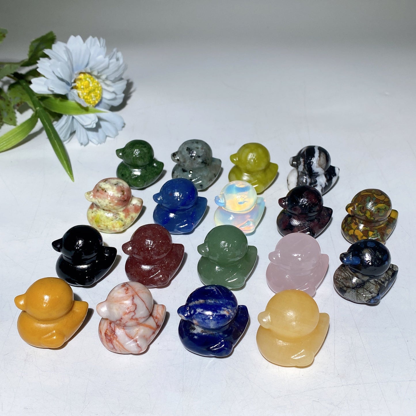 1.1" Crystal Mini Duck Carvings Crystal Healing Bulk Wholesale