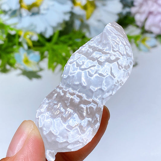 2.3" Selenite Peanut Carving Crystal Healing Bulk Wholesale