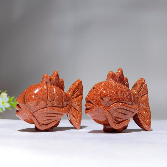 2.3" Golden Sandstone Fish Crystal Healing Bulk Wholesale