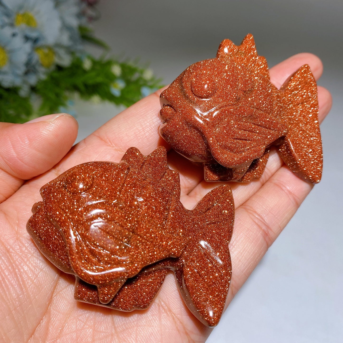 2.3" Golden Sandstone Fish Crystal Healing Bulk Wholesale