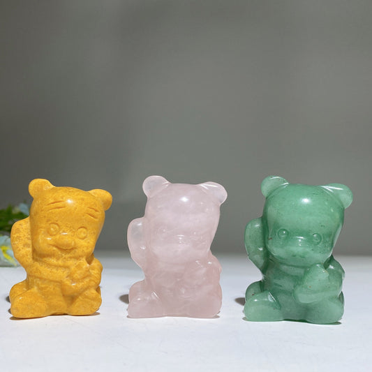 2.0" Crystal Winnie the Pooh Carving Crystal Healing Bulk Wholesale