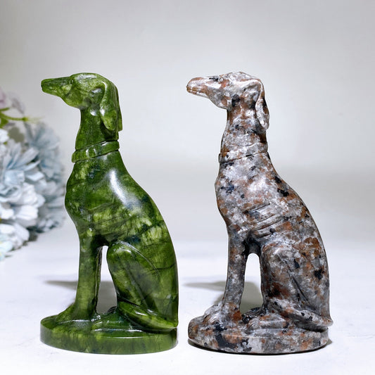 4.4" Crystal Dog Carving Crystal Healing Bulk Wholesale