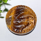 2.0" Yellow Tiger's Eye Slab with Sign of Zodiac Carvings Bulk Wholesale