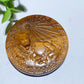 2.0" Yellow Tiger's Eye Slab with Sign of Zodiac Carvings Bulk Wholesale