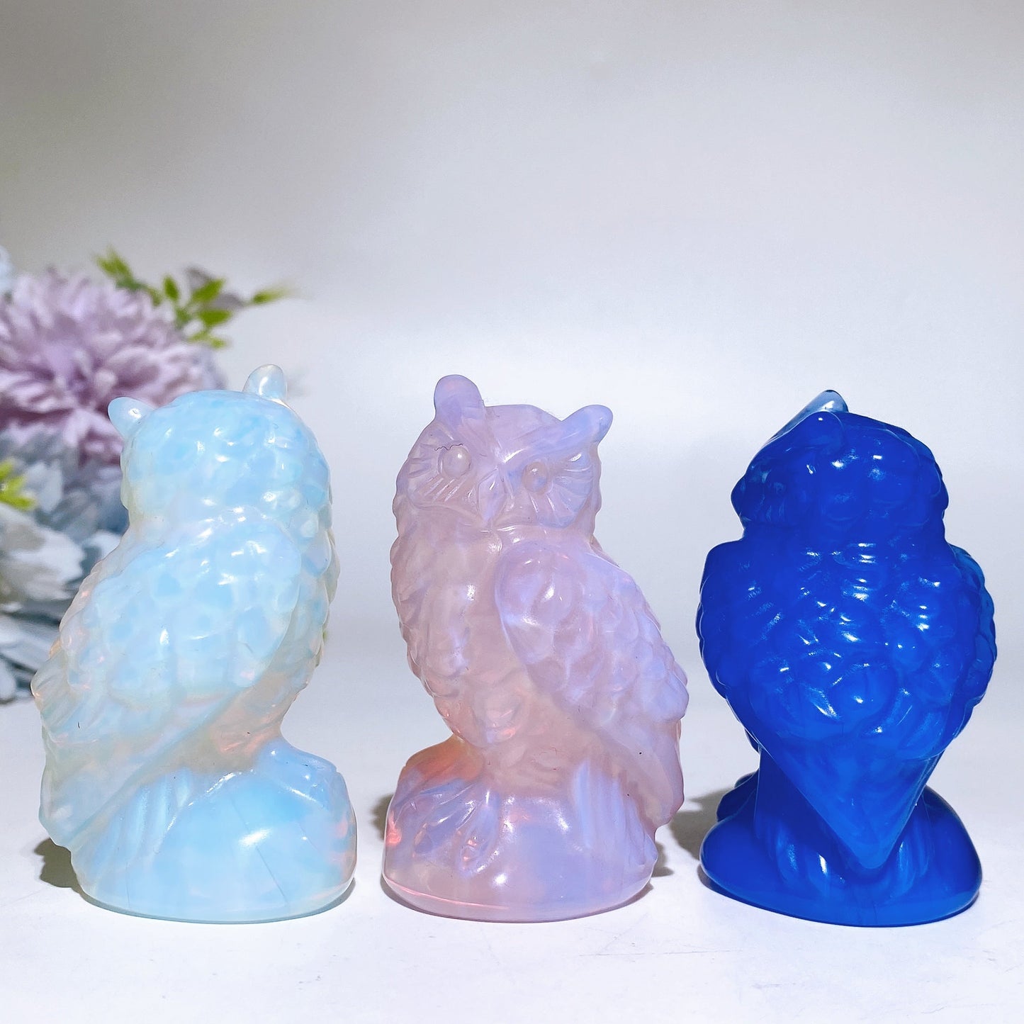 2.4" Crystal Owl Carving Crystal Healing Bulk Wholesale