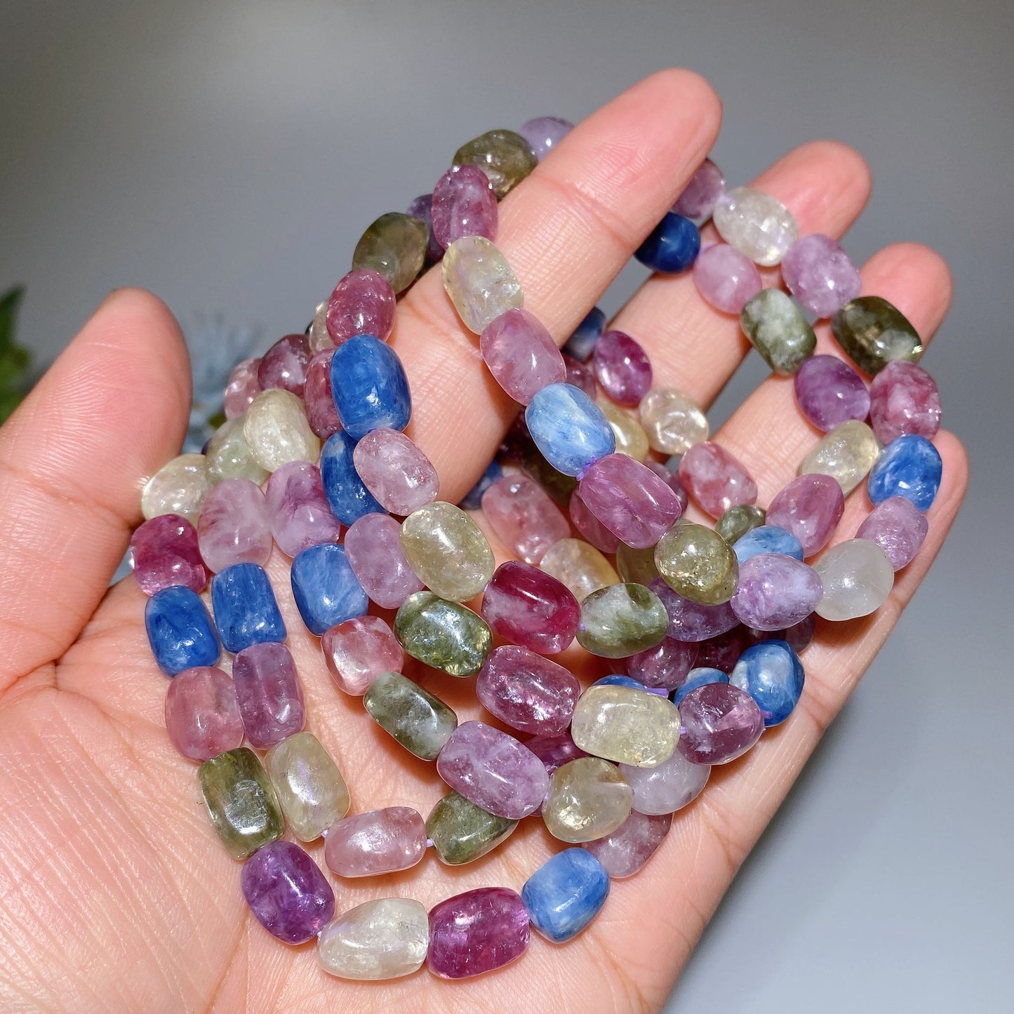 10mm Purple Mica Green Mica Yellow Mica & Kyanite Bracelet Crystal Healing Bulk Wholesale