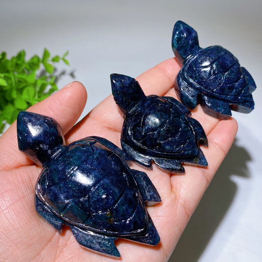 2.2"-3.2" Cordierite Turtle Carving Crystal Healing Bulk Wholesale