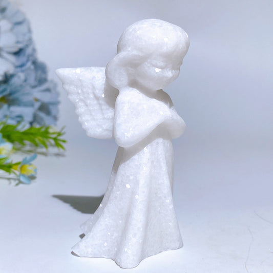 3.6"-3.9" White Jade Carving Crystal Healing Bulk Wholesale