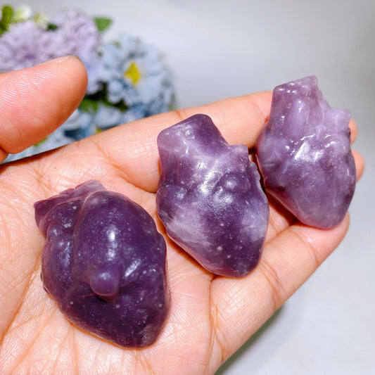 1.7" Crystal Heart Carving Crystal Healing Bulk Wholesale