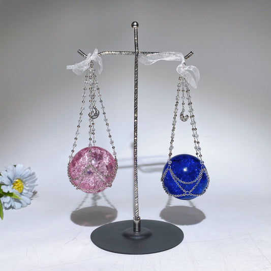 Metal Stand with Webs for Sphere Crystal Healing Bulk Wholesale