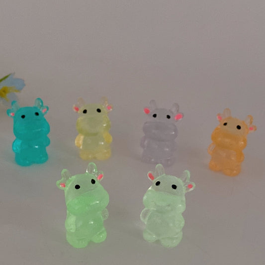 1.1" Luminous Cow Carving Crystal Healing Bulk Wholesale