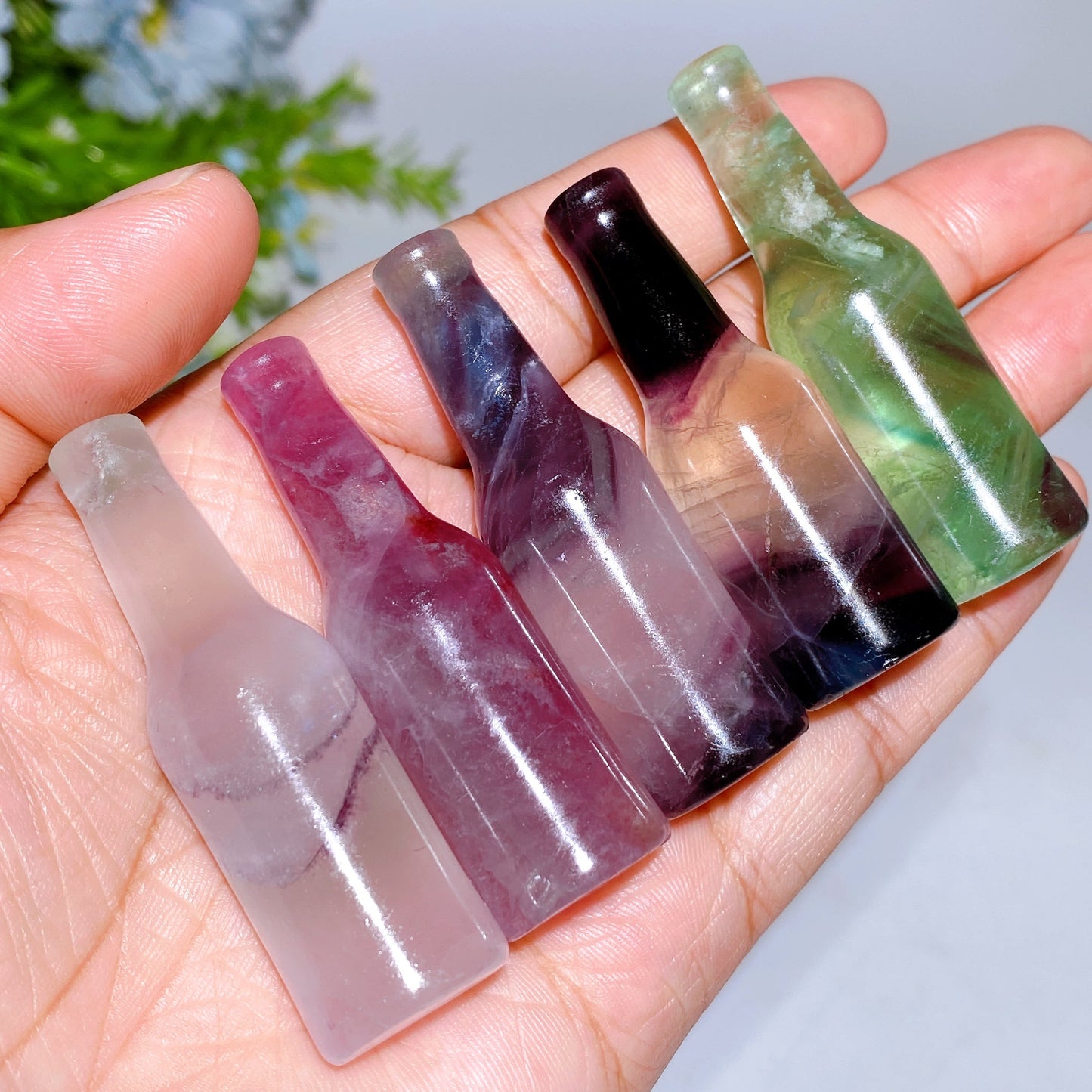 2.1"-2.3" Fluorite Bottle Carving Crystal Healing Bulk Wholesale