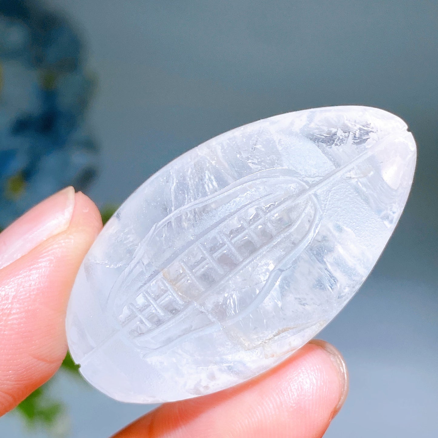 1.8"-2.0" Clear Quartz Rugby Carving Crystal Healing Bulk Wholesale