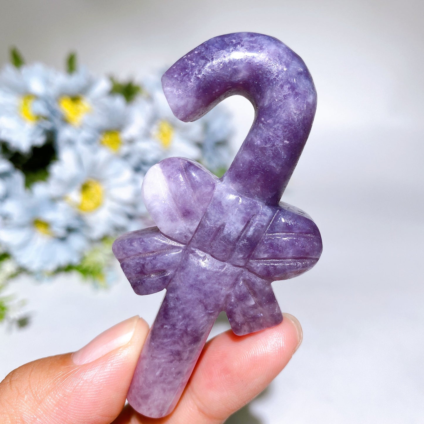 3.1" Crystal Candy Cane Carving Crystal Healing Bulk Wholesale