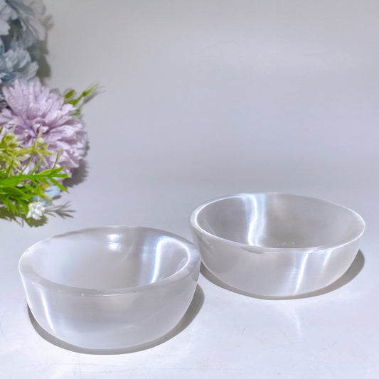 2.7"-3.1" Selenite Bowl Carving Crystal Healing Bulk Wholesale