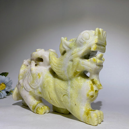 22.5cm Serpentine Kylin Carving Pair Crystal Healing Bulk Wholesale