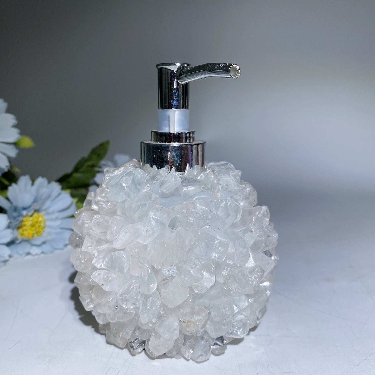 5.0" Crystal Chips Shampoo Bottle Crystal Healing Bulk Wholesale