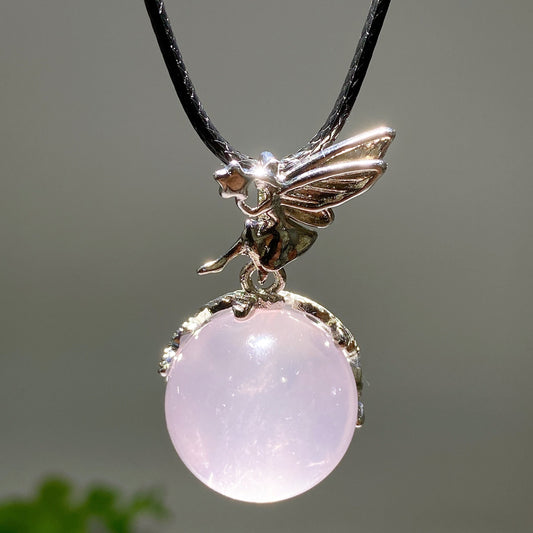 Rose Quartz Amethyst Fairy Pendant Crystal Healing Bulk Wholesale