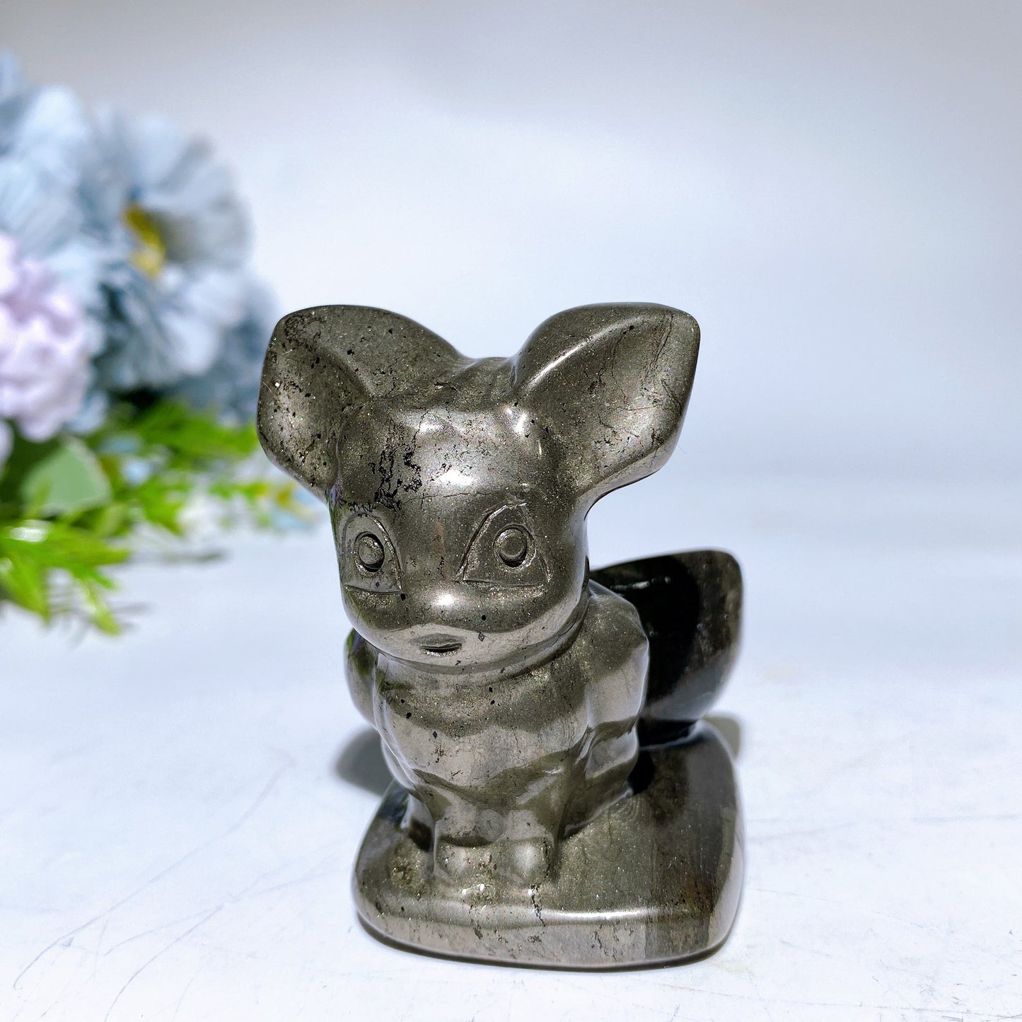 2.3" Pyrite Pokemon Gengar Evee Carving Crystal Healing Bulk Wholesale