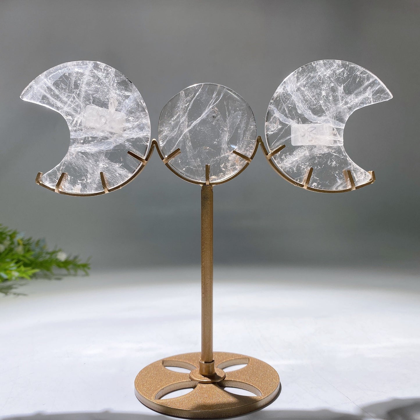 Crystal Sun & Moon Carvings with Stand Crystal Healing Bulk Wholesale