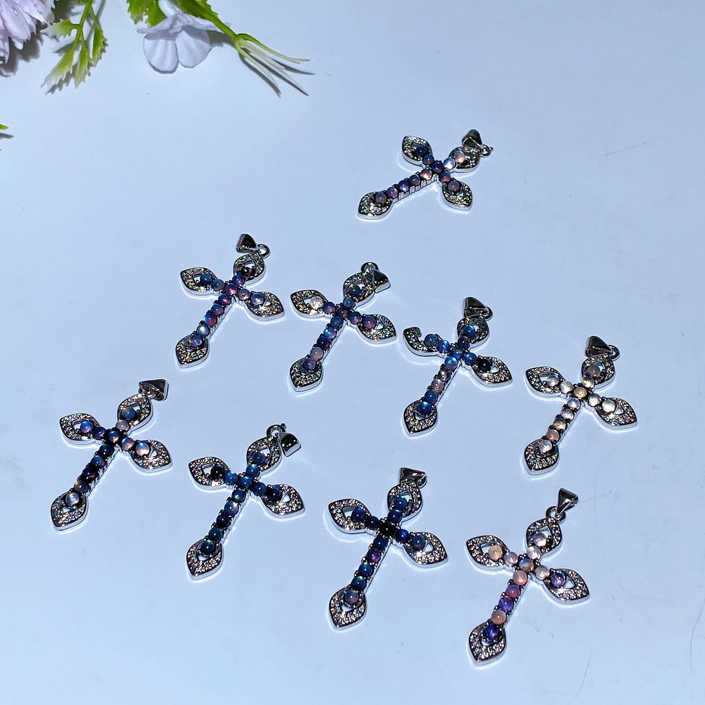 Labradorite Cross Pendant Crystal Healing Bulk Wholesale