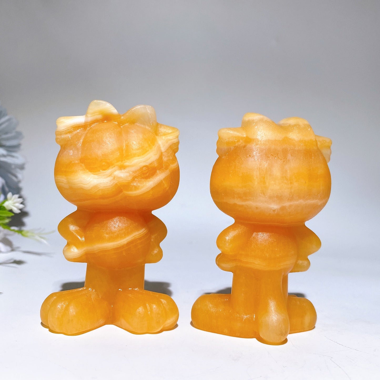 3.2“ Orange Calcite Carfield Carving Crystal Healing Bulk Wholesale