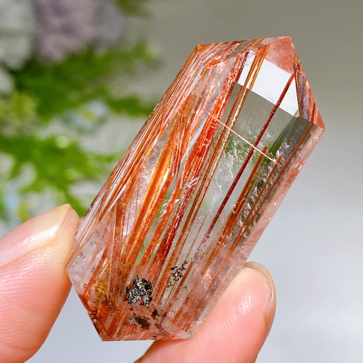 Unique Red Rutilated Quartz DT Point Crystal Healing Bulk Wholesale