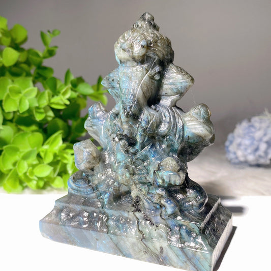 4.0" Labradorite Ganesha Carvings Bulk Wholesale