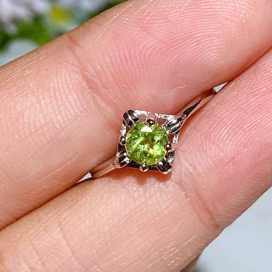 Sterling Silver Peridot Ring Crystal Healing Bulk Wholesale