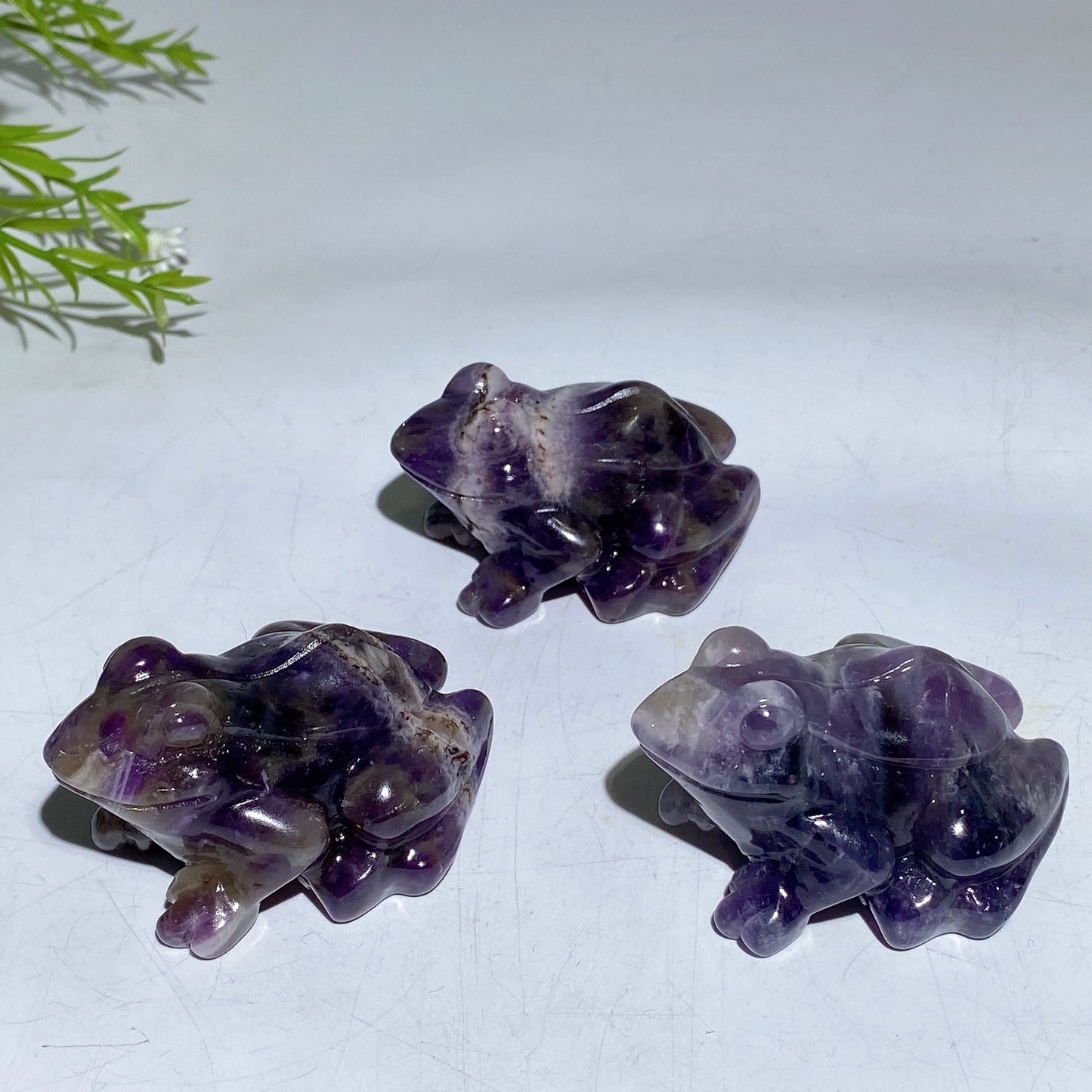 2.3" Dream Amethyst Frog Carving Crystal Healing Bulk Wholesale