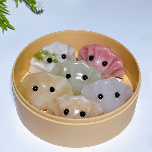 Crystal Steam Dumplings Carving in Plastic Steamer Crystal Healing Bulk Wholesale
