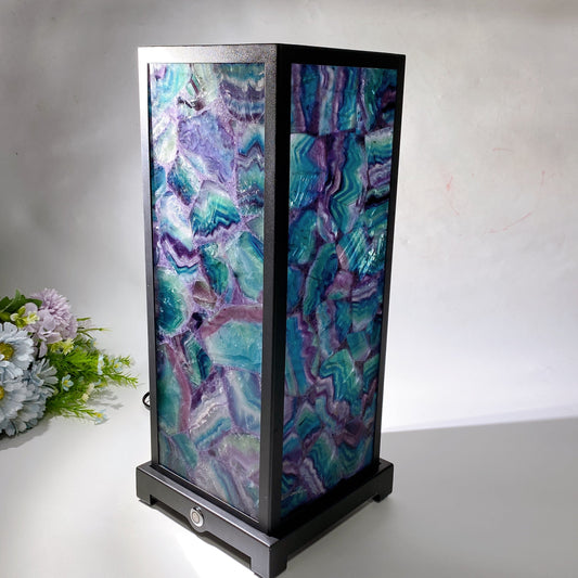 46.5cm Rainbow Fluorite Lamp Crystal Healing Bulk Wholesale