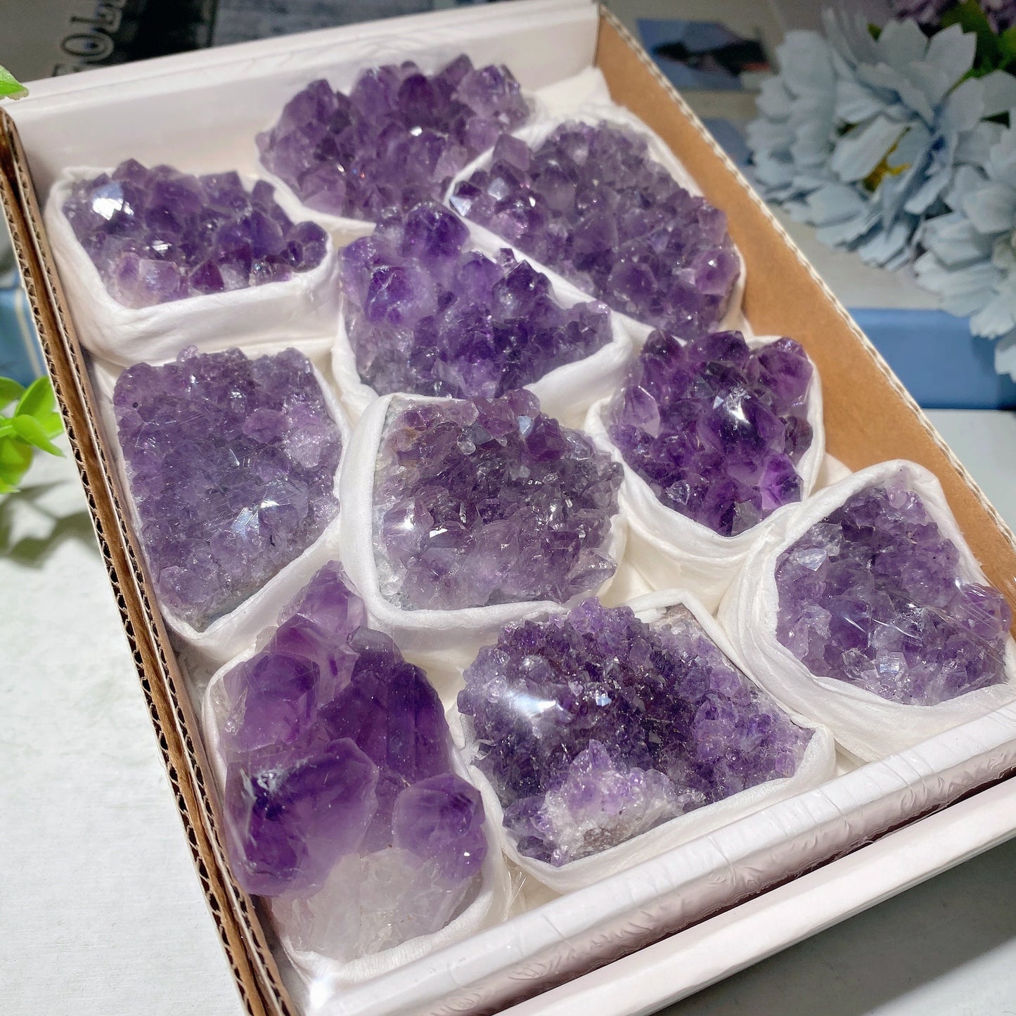 Amethyst Clusters Box Collection Bulk Wholesale