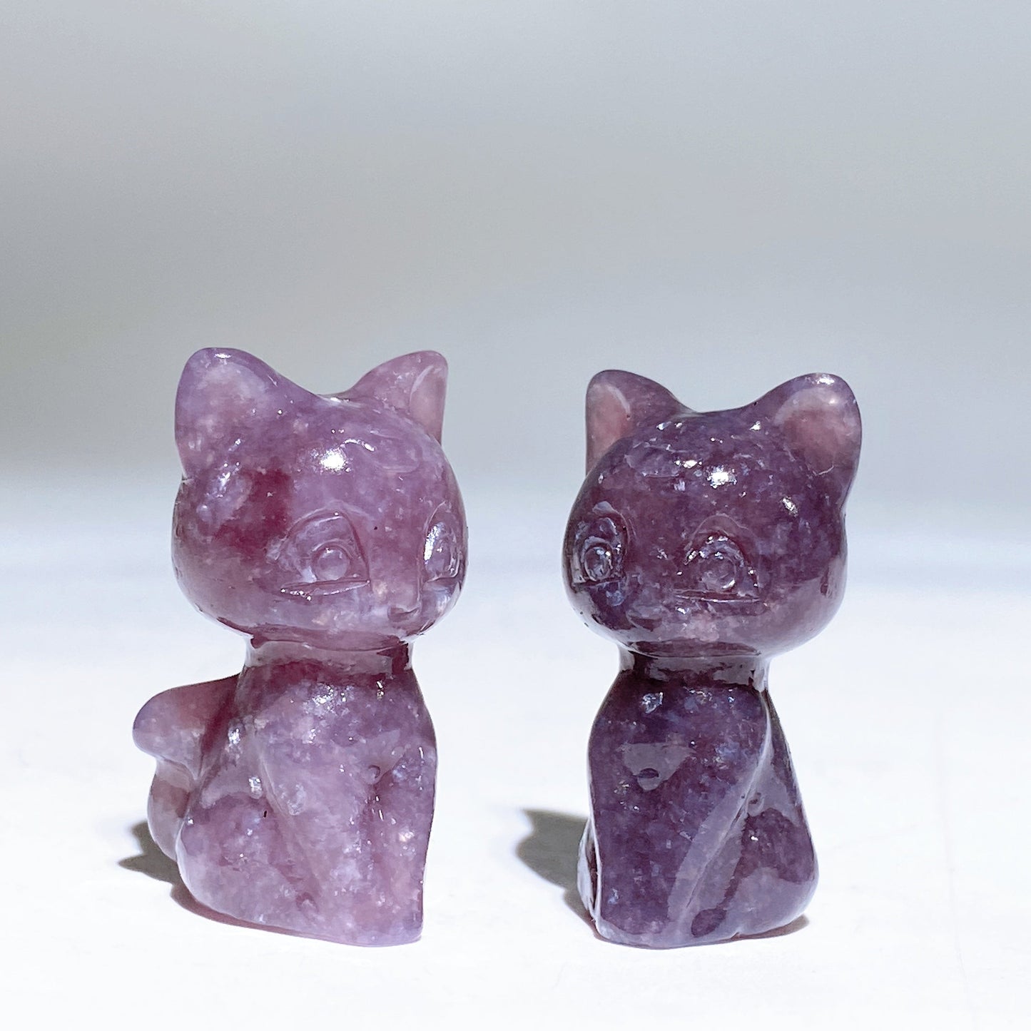1.2" Purple Mica Luna Sailor Moon Carving Crystal Healing Bulk Wholesale