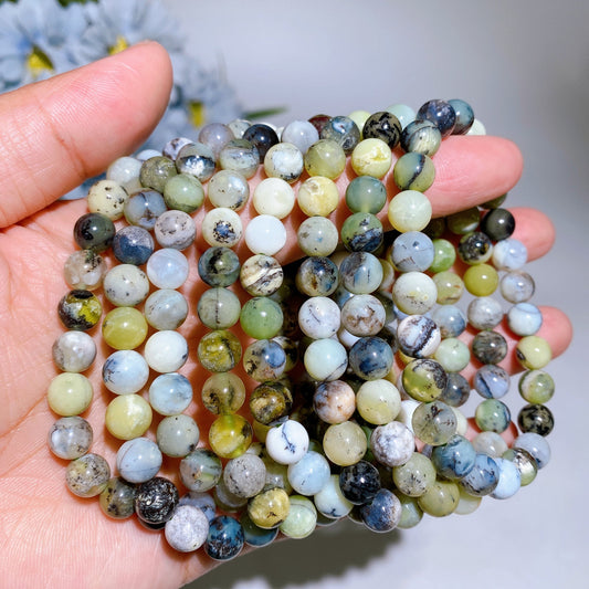 8mm Green Opal Bracelet Crystal Healing Bulk Wholesale