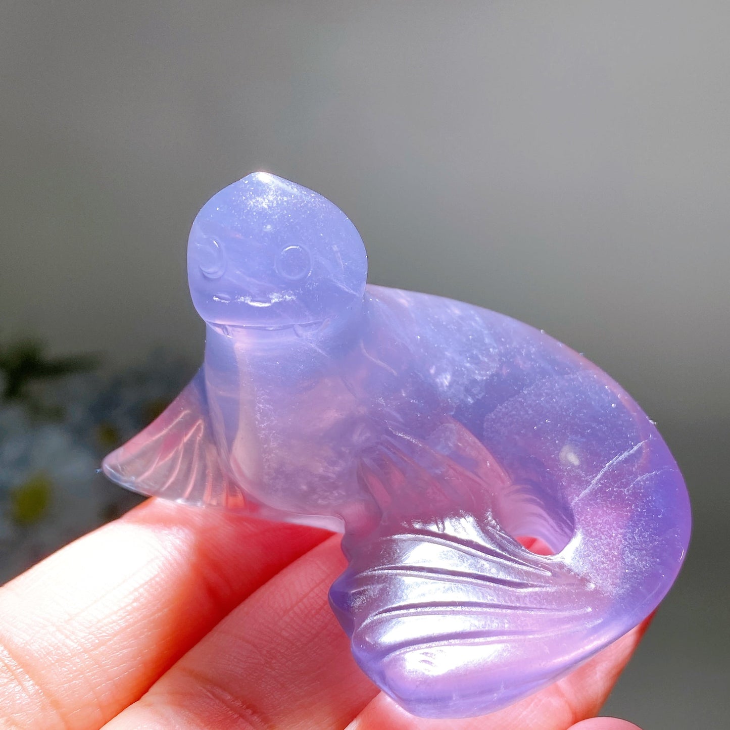 2.1" Fluorite Seal Carving Crystal Healing Bulk Wholesale
