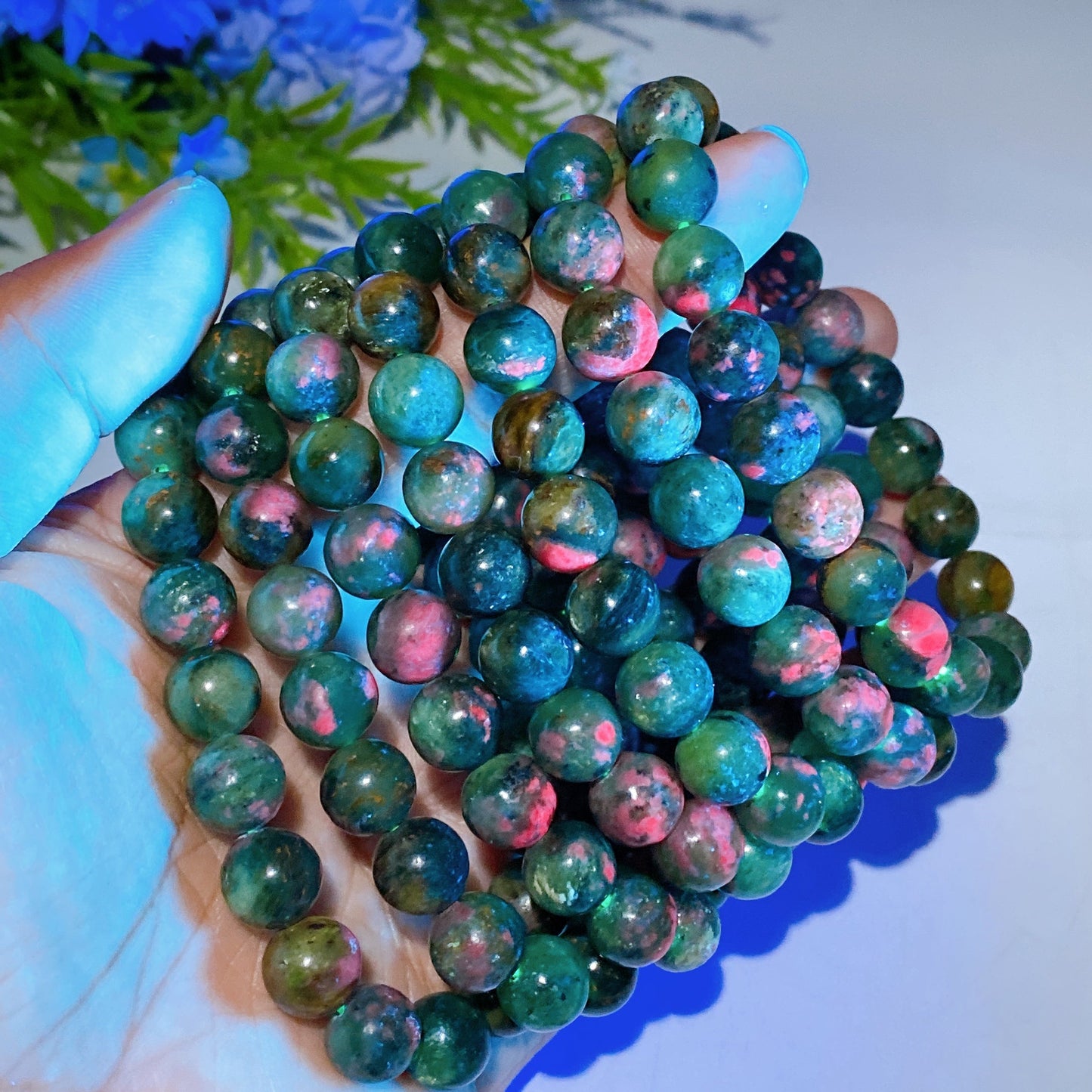10mm Ruby In Fuchsite Bracelet Crystal Healing Bulk Wholesale