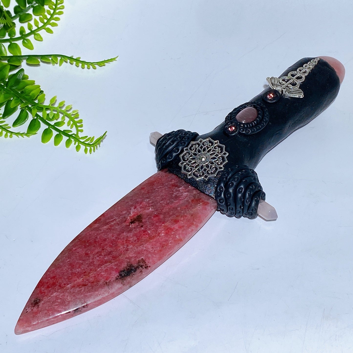 Natural Crystal Sword Carving with Resin Handle Crystal Healing Bulk Wholesale