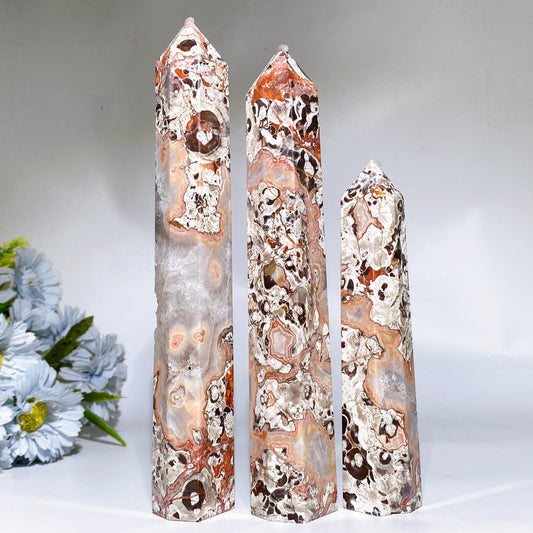 15-30cm Druzy Money Agate Tower Crystal Healing Bulk Wholesale