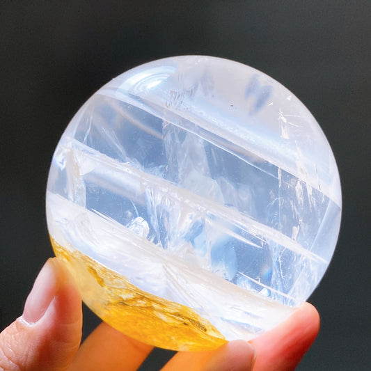 78mm Unique Denrite in Clear Quartz Sphere Crystal Healing Bulk Wholesale